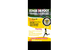 STAGE DE FOOT OCTOBRE 2025 DU 21 AU 24 OCTOBRE  